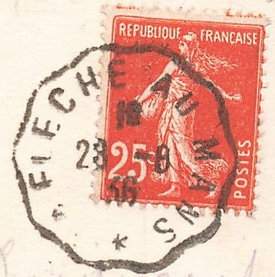 Obliteration ferroviaire / tramway 'La Fleche au Mans', 1936 - erreur pour 1926?